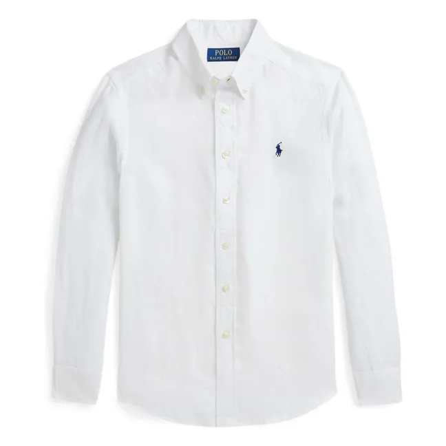 Chemise Logo Sport Lin | Blanc