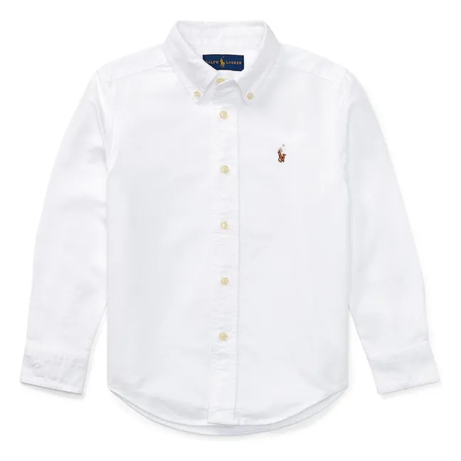 Camisa Oxford con logotipo | Blanco