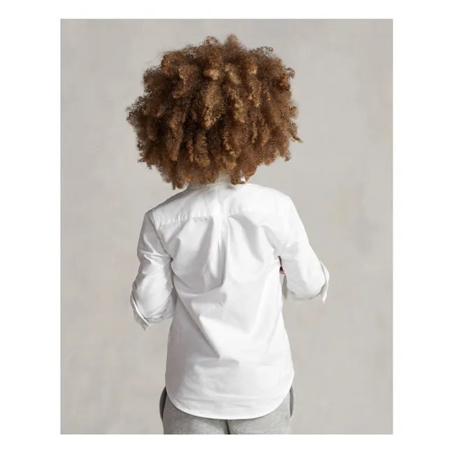 Camisa Oxford con logotipo | Blanco