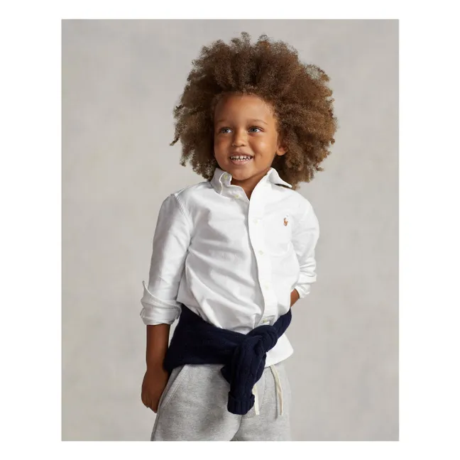 Camisa Oxford con logotipo | Blanco