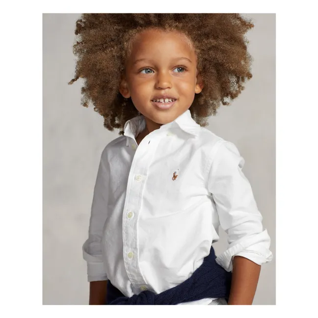 Camisa Oxford con logotipo | Blanco