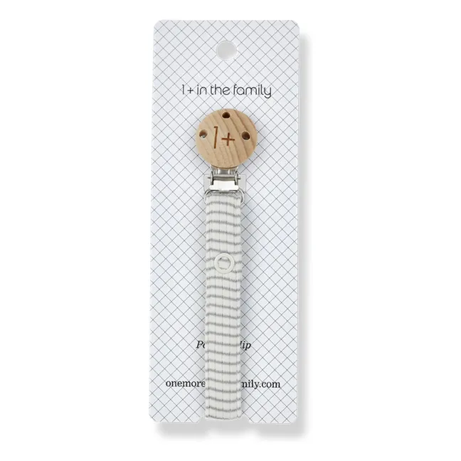 Pacifier hanger Aina Rayée | Gris galet