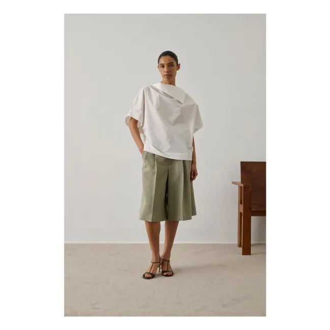 Blusa Issa de algodón orgánico | Blanco Roto