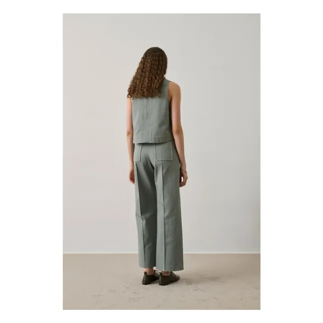 Top Pampa Coton | Vert d'eau
