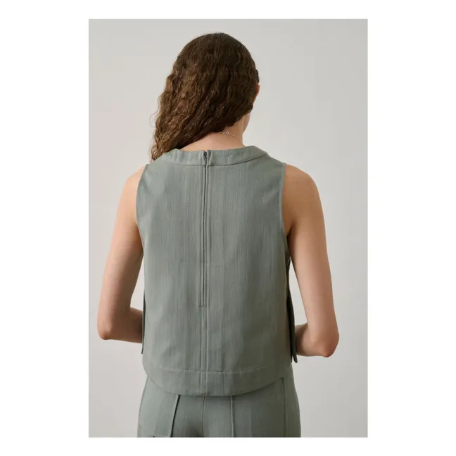 Top Pampa Coton | Vert d'eau