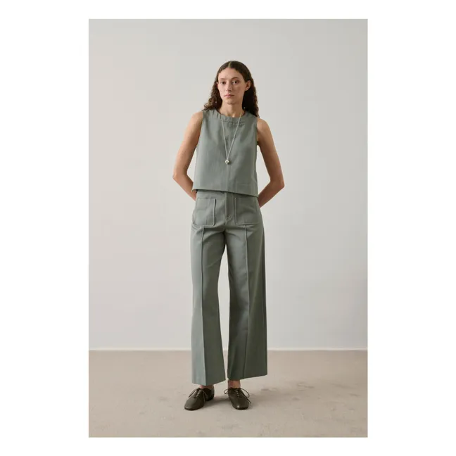 Top Pampa Coton | Vert d'eau