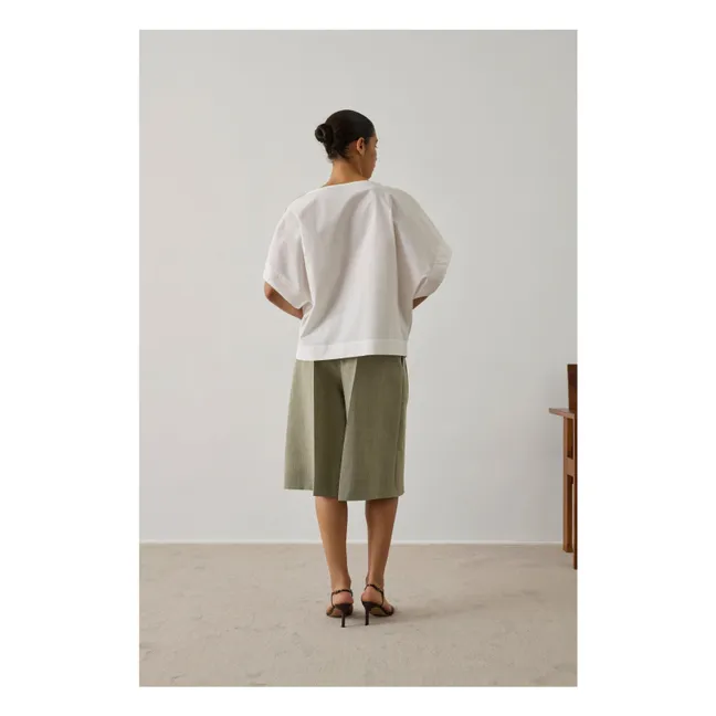 Blusa Issa de algodón orgánico | Blanco Roto