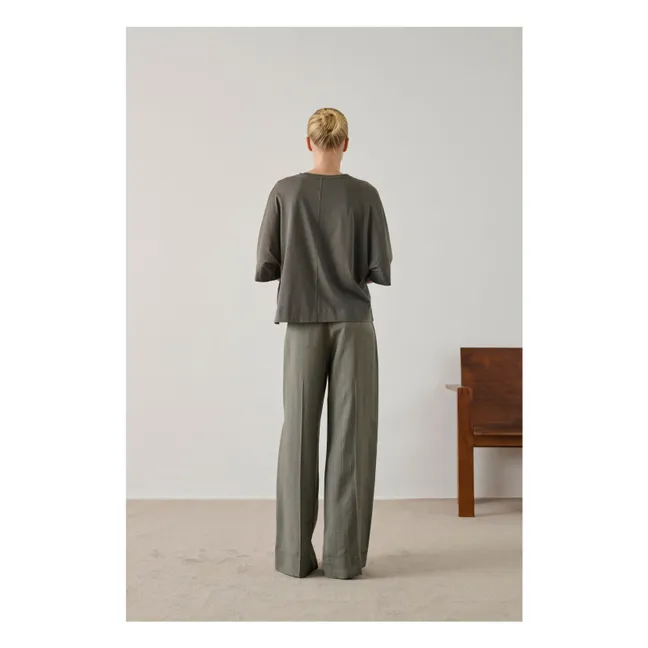 Camiseta de algodón Helsinki | Gris Pizarra