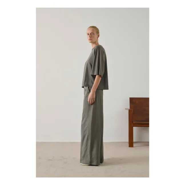 Camiseta de algodón Helsinki | Gris Pizarra