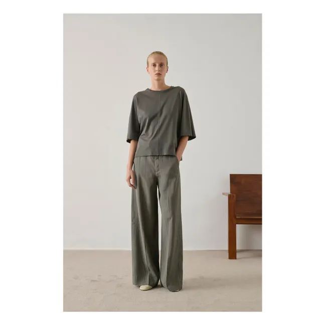 Camiseta de algodón Helsinki | Gris Pizarra