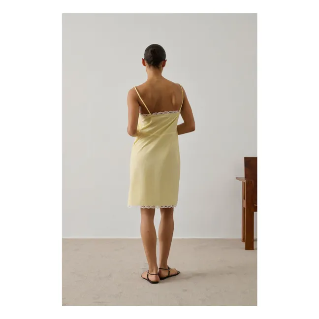 Hillary Cotton Dress | Pale yellow