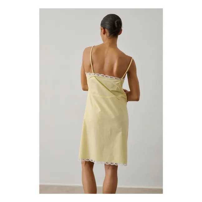 Hillary Cotton Dress | Pale yellow