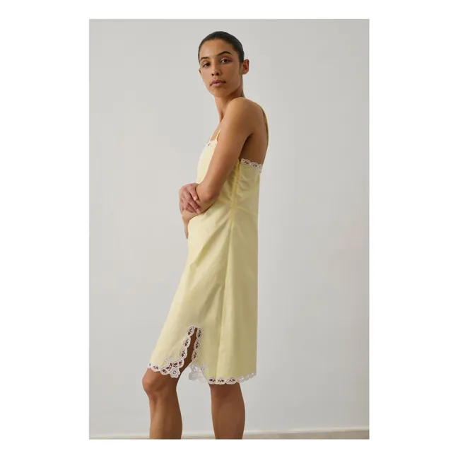 Hillary Cotton Dress | Pale yellow