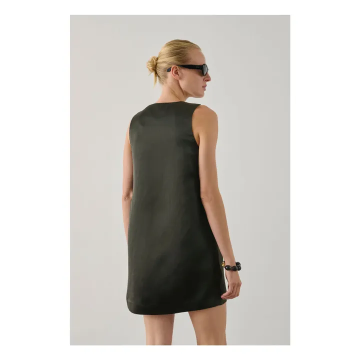 Vestido Italia Piel | Verde Oscuro- Imagen del producto n°4