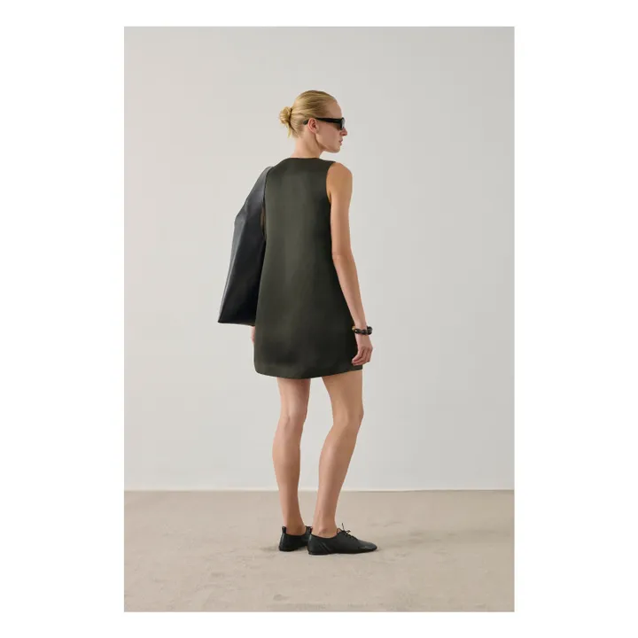 Robe Italie Cuir | Vert foncé- Image produit n°5
