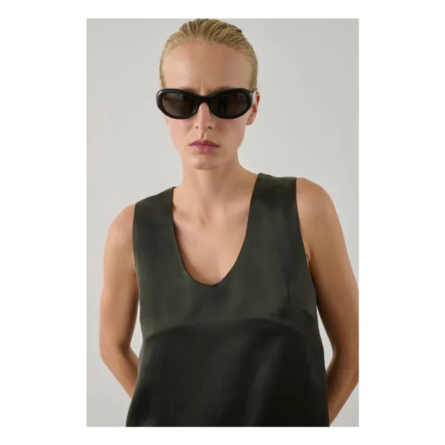 Dress Italy Leather | Dark green