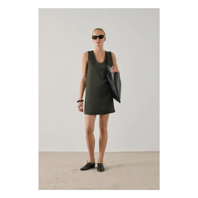 Kleid Italien Leder | Dunkelgrün