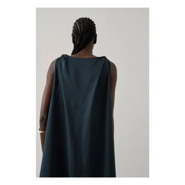 Debby Cotton Dress | Petrol blue