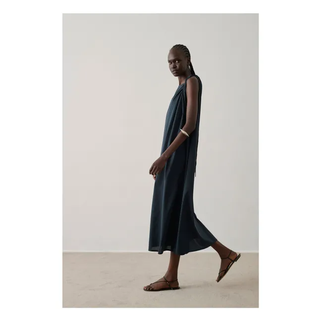 Robe Debby Coton | Bleu pétrole