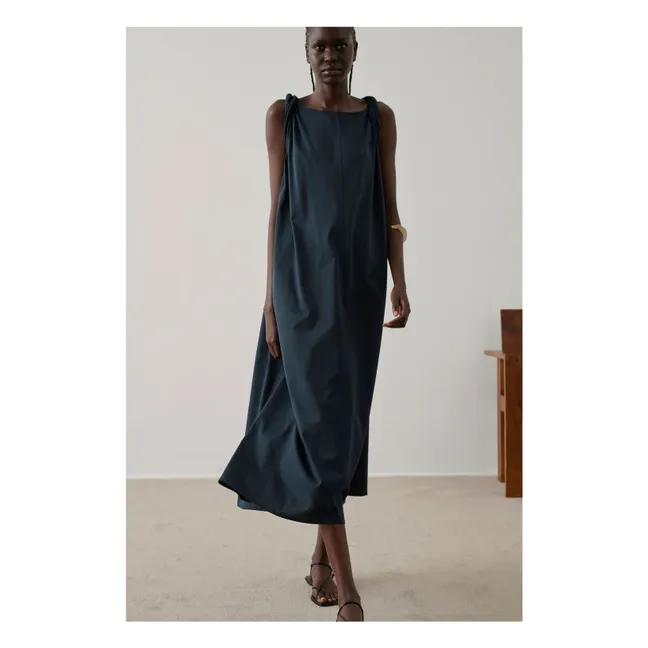 Debby Cotton Dress | Petrol blue