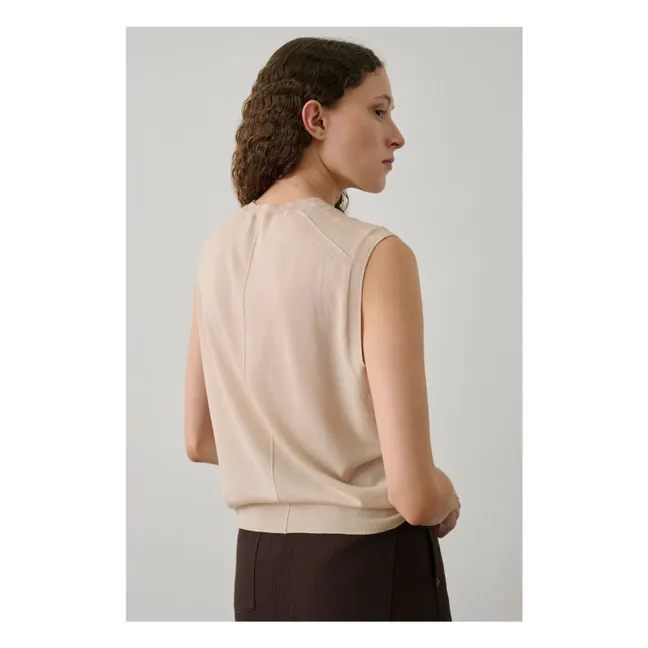 Fergie Sleeveless Sweater | Powder pink