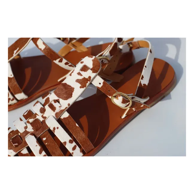 Fisherman Sandalen Kuh | Braun