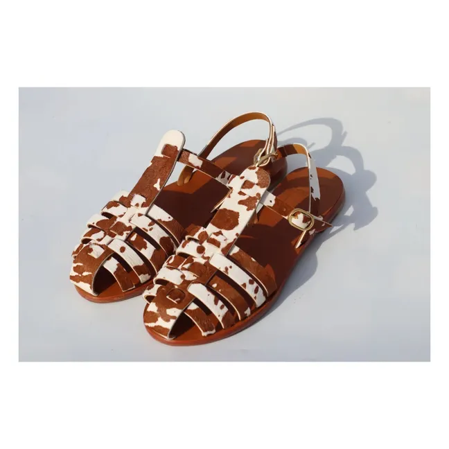 Fisherman Sandalen Kuh | Braun