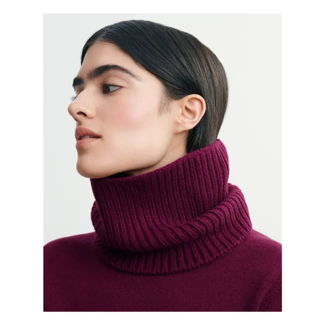 12-thread Cashmere Rib Choker | Plum