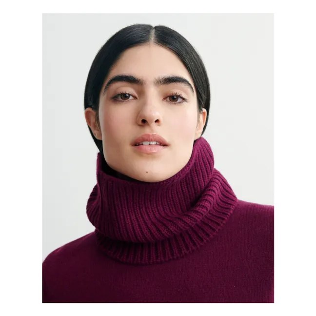 12-thread Cashmere Rib Choker | Plum