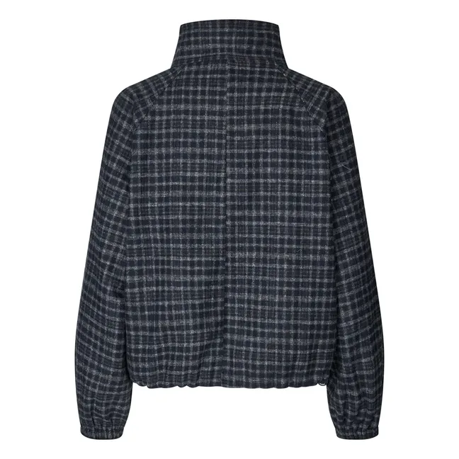 Veste Carreaux Mae | Bleu nuit