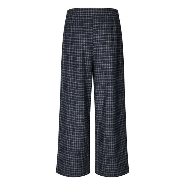 Pantalon Carreaux Zola | Bleu foncé