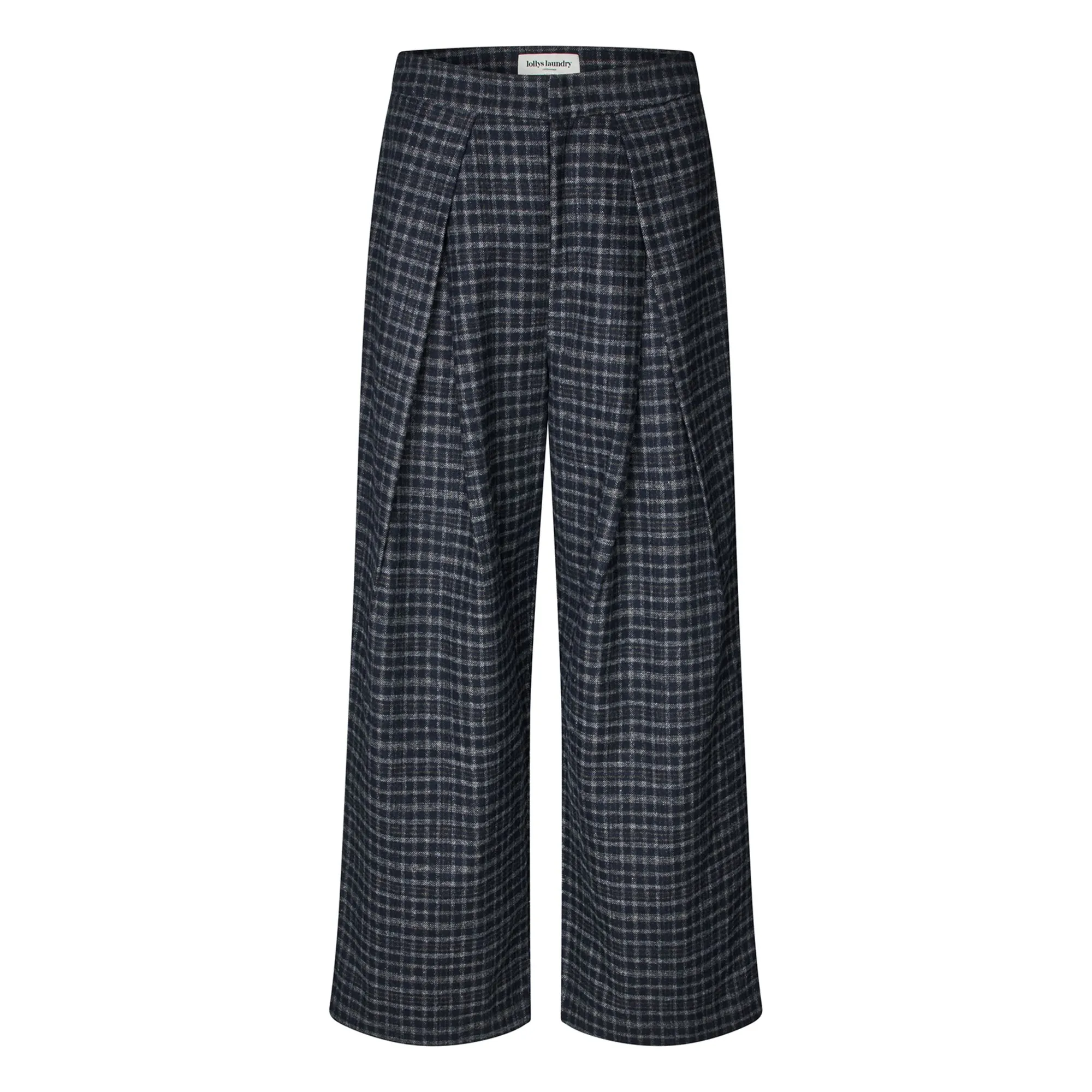 Lollys Laundry Dark Blue Zola Carreaux Trousers