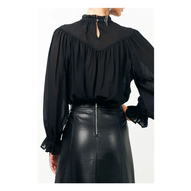 Presley Cotton Blouse | Black