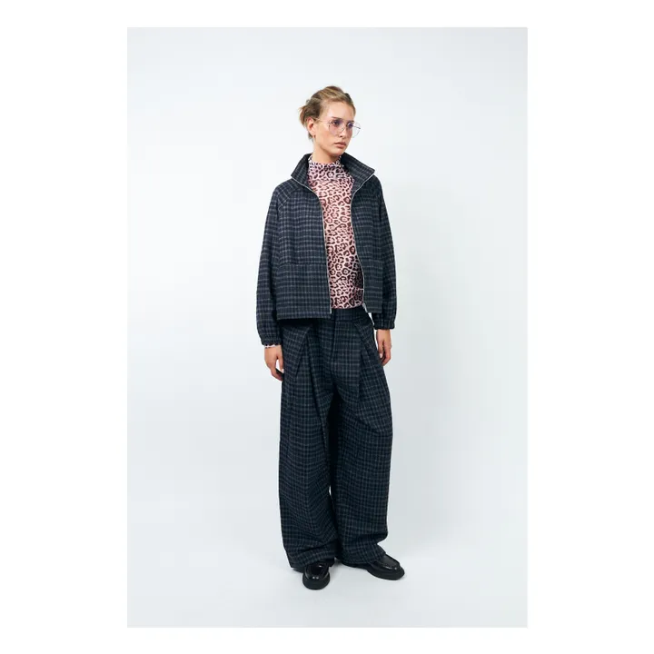 Pantalon Carreaux Zola | Bleu foncé- Image produit n°4