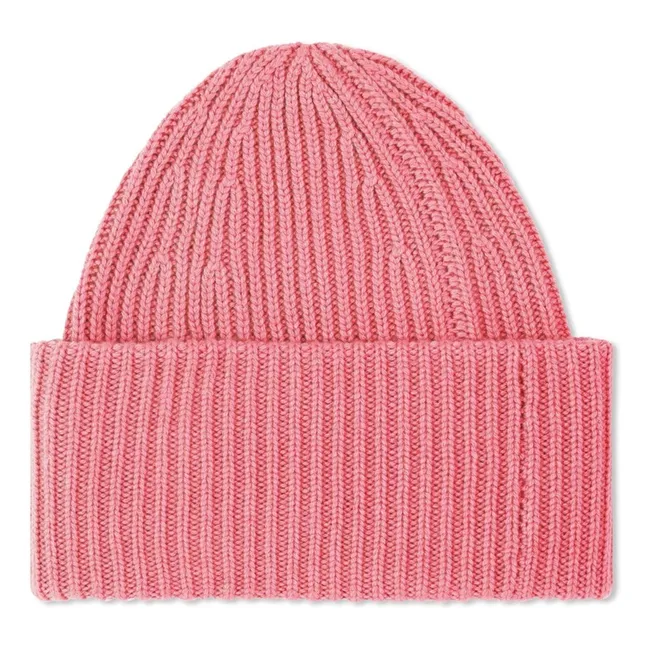 Cashmere ribbed hat | Candy pink
