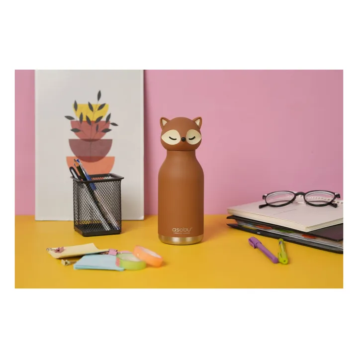 Gourde en inox Renard | Marron- Image produit n°1
