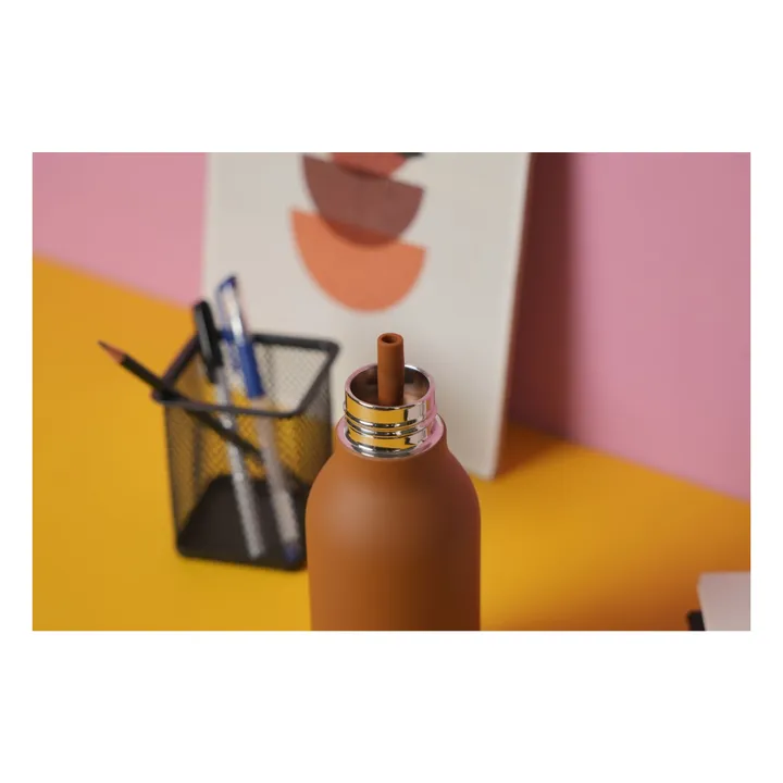Renard stainless steel water bottle | Brown- Product image n°2