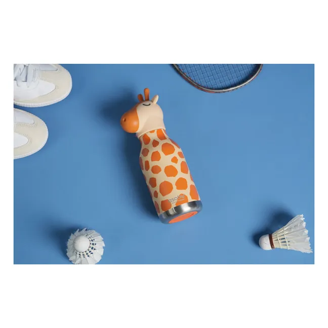 Gourde en inox Girafe | Orange