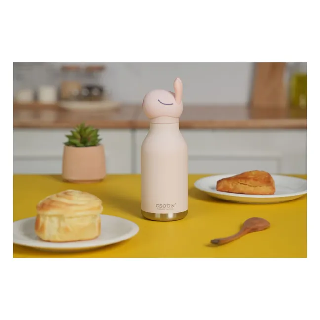 Gourde en inox Lapin | Rose pâle