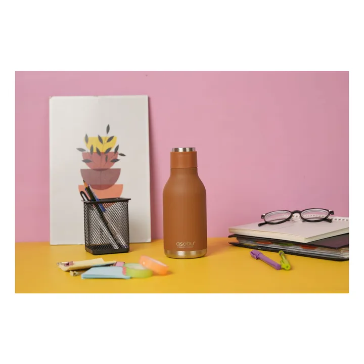 Renard stainless steel water bottle | Brown- Product image n°5