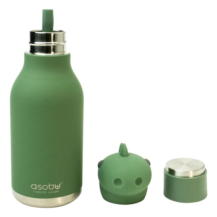 Dinosaur stainless steel water bottle | Green- Product image n°7
