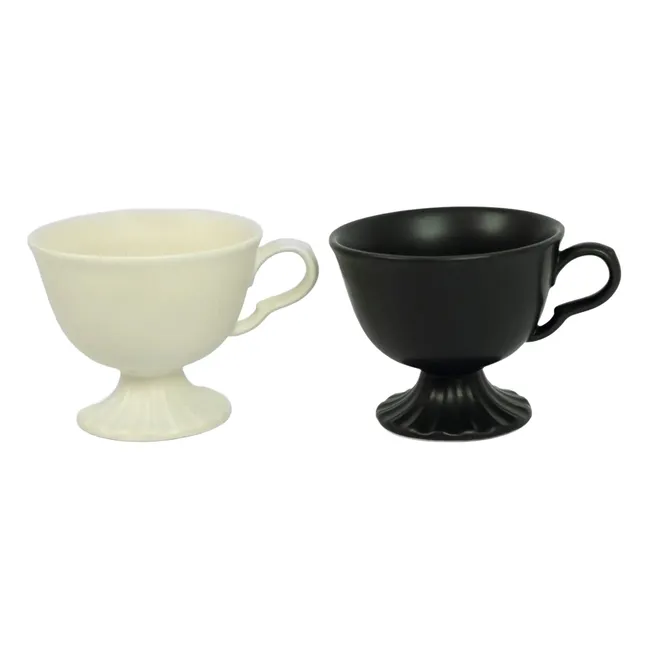 Tasses en porcelaine Yang - Set de 4 | Crème