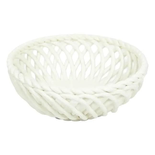 Corbeille à fruits en porcelaine Ruth | Blanc