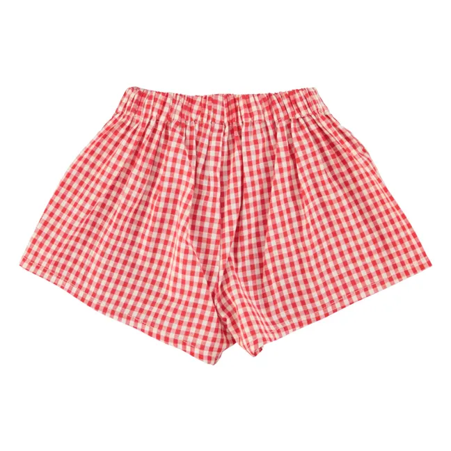 Short Vichy Coton Bio | Rouge