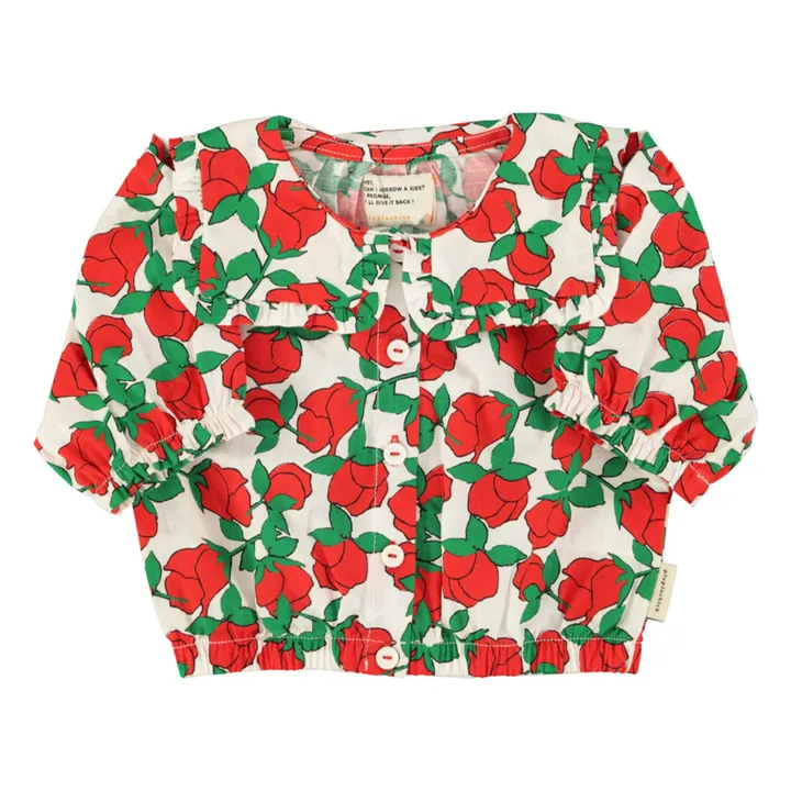 Blusa Floral Cuello Claudina | Blanco- Imagen del producto n°0