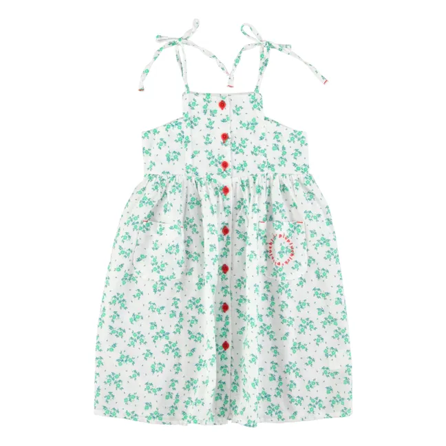 Organic Cotton Flower Dress | White