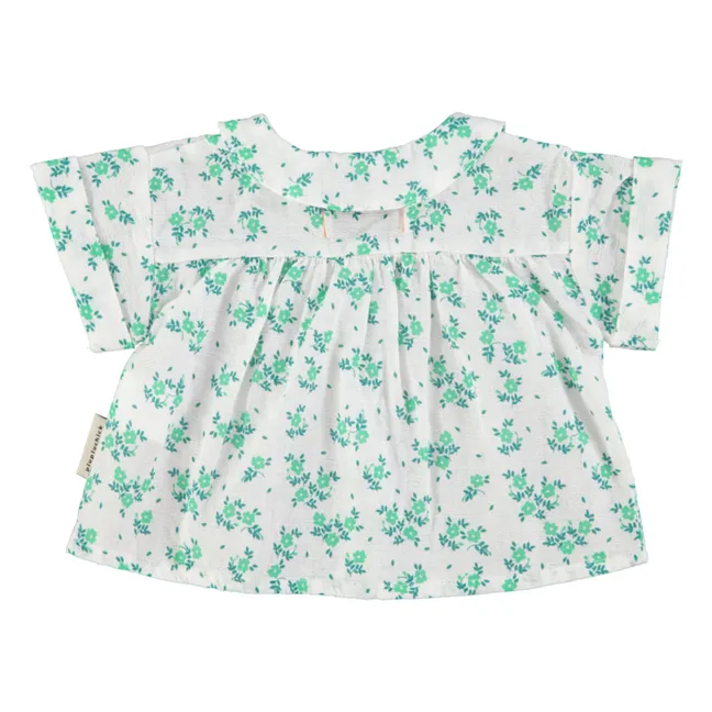 Chemise Fleurie Coton Bio | Blanc