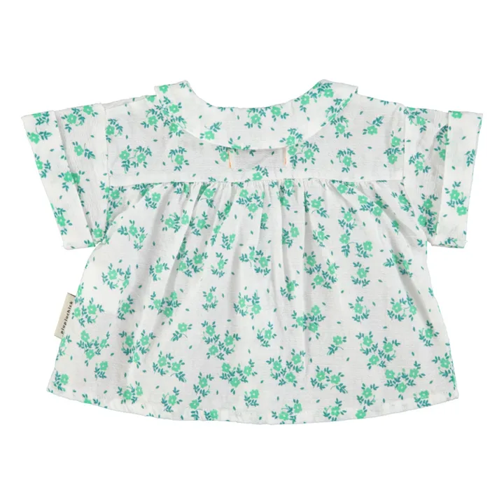 Camisa floral de algodón orgánico | Blanco- Imagen del producto n°2