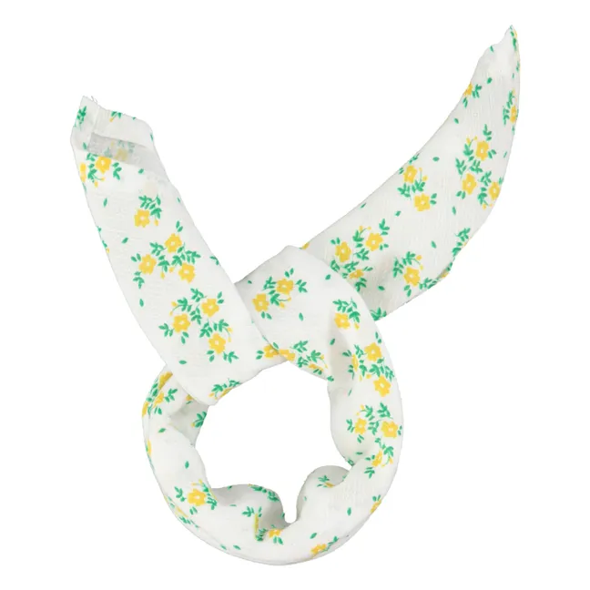 Bandana floreada de algodón ecológico | Amarillo