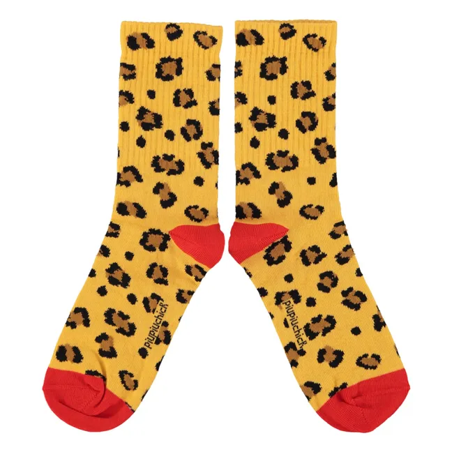 Leopard socks | Mustard